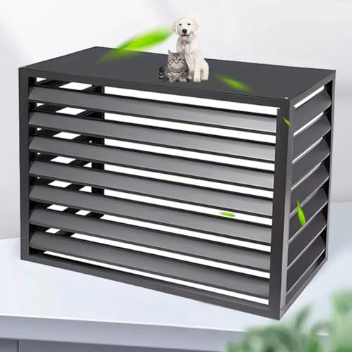 Pucaru Cubierta de Aire Acondicionado Exterior Aluminio Cubierta para Aire Acondicionado Split con Techo, Reducción de Ruido(Grey,100 * 50 * 70cm)