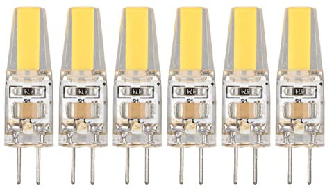 GYZOUKA 6 Lampadine G4 6W 500LM LED COB Gel Bi Pin Base per Lampada da Soffitto, Lampada da Parete (Bianco caldo)