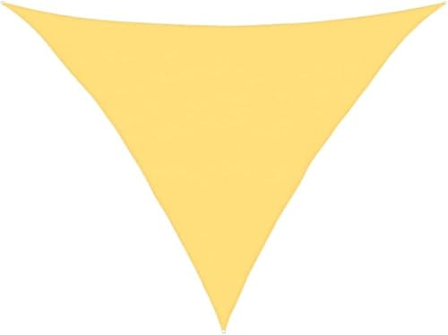 Vela Ombreggiante Triangolare 160 g/m², HDPE Resistente UV, Telo Ombreggiante Esterno per Giardino, Patio e Balcone, Beige, 5 x 5 x 6 m