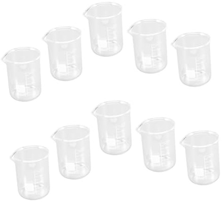 MOTHNUR Bécher En Verre Gradué 100 Ml Lot De 10 Pièces En Verre Résistant Mesure Précise Pour Liquides Usage Cuisine Laboratoire