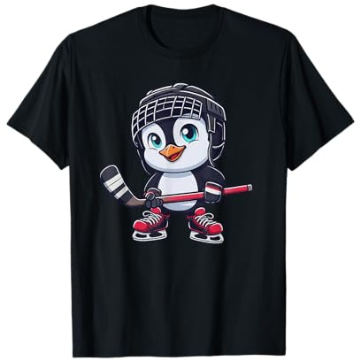 Joli Pingouin Jouant au Hockey sur Glace T-Shirt