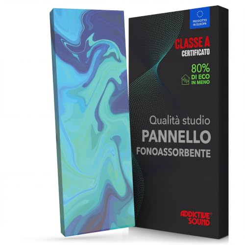 Addictive Sound Tableau Acoustique – Panneau Absorbant Mural en Laine Acoustique – Classe A – Impression Haute Qualité – Panneau Acoustique Décoratif Made in EU – 148×50×6 cm - Ink 1