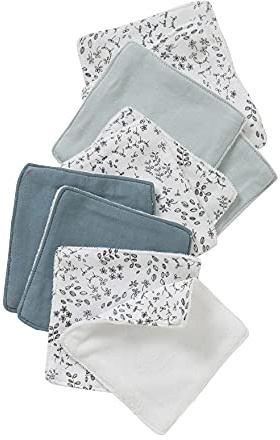 VERTBAUDET Bio-Kollektion: 10er-Pack Baby Waschlappen mehrfarbig bedruckt ONE SIZE