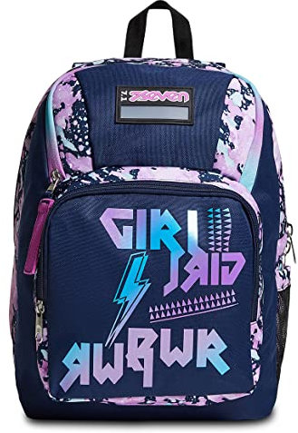 Seven Zaino Monoscomparto, Blu, Tasche multifunzione, Per ragazze, Scuola, Tempo libero e viaggi
