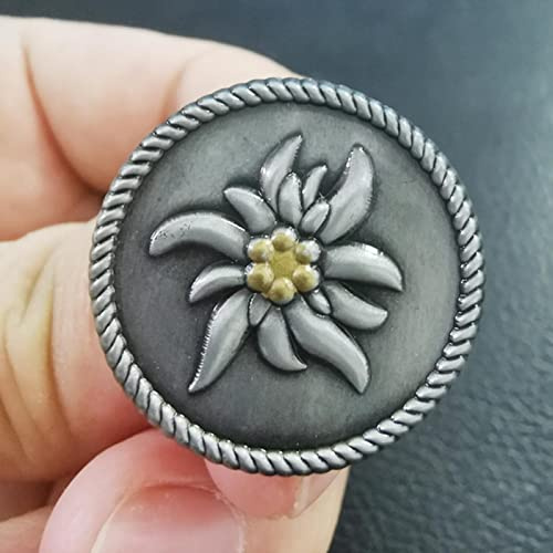 Edelweiss Deutsche Armee Elite Blumen WWII Militär Brosche Pins Emaille Metallabzeichen Anstecknadel Broschen Modeschmuck Accessoires