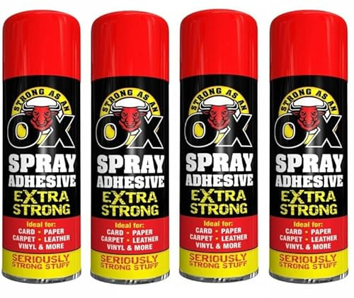 500ml Adhesive Spray Strong As An Ox Extra Strong Glue For Carpet Card Paper (4)