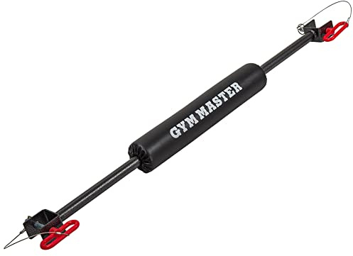 GYM MASTER GM3 Lap Bar Leg Pad Knee Cushion Power Rack Attachment for Lat Pulldown Exercises on 60x60mm Cages