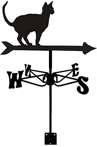 EICOFF Exquisite Wetterfahne aus Metall, Wildschwein-Wetterfahne, Windfahne, Wetterhahn, Messwerkzeuge, Edelstahl, langlebig, Bauernhof-Szene, Windanzeiger, schwarzer Satin, für Innenhof, Garten, A