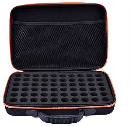transport d'huile essentielle, boîte rangement pour 60 bouteilles, 10 ml, 15 ml, huile essentielle, vernis à ongles, huiles d'aromathérapie, organisateur d'huiles essentielles, coque