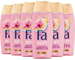 FA Duschgel Cream & Oil Magnolia (6x 250ml), 95% Inhaltstoffe natürlichen Ursprungs, genieße die pflegende Duschcreme mit milder, veganer Formel und dem Duft von lieblicher Magnolie