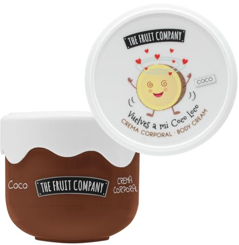 The Fruit Company Crema Corporal COCO Efecto Seda 200 ml Hidratación Con Aceite de Aguacate y Manteca de Karité Formula Vegana