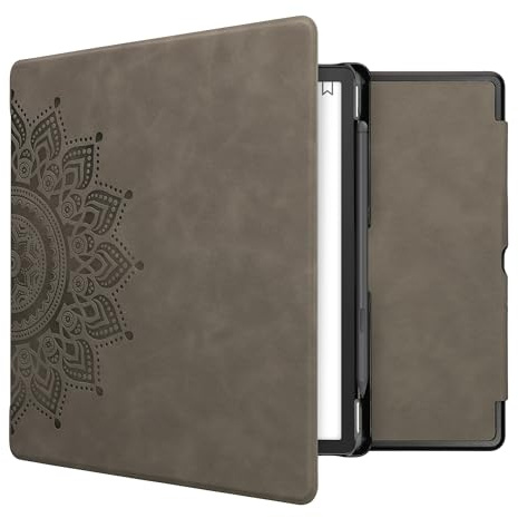 kwmobile fodral kompatibelt med Amazon Kindle Scribe fodral – läsplatta fodral – stigande sol grå