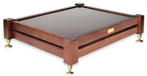MollyYou HIFI-Audioschrank 1-stufiger Verstärkerschrank Audioschrank Bambusständer Audio-Rack Mit Stoßdämpfenden Füßen Leistungsverstärker-Regal Brown
