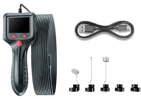 Compact Pipe Camera 8mm Flexible Probe Large Screen Endoscopic Camera Advanced Endoscope Long Cable for Industrial Use