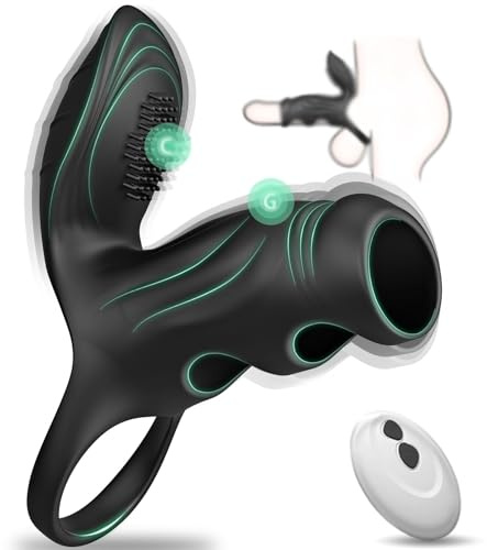 TDLPlus Elektrische Penishülle Penisring Vibrator Sex Spielzeug für die Männer Paare Vibratorensets für Frauen Klitoris Penis Vibrator 10 modi Fernbedienung Penishüllen für Pension Verlängerung