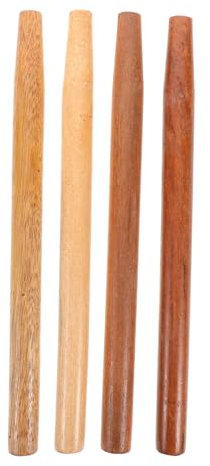 ifundom 4pcs Hardwood Wooden Handles Replacement for Spades Hoes and Sickles 40cm Long Ergonomic Tool Handles for Garden and Farm Use