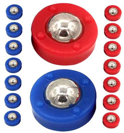 TOYANDONA Juego de Tejo Accesorios 20 Piezas Bolas Rodantes y Cuentas de Plástico y Acero Colores Azul y Rojo Mini Tamaño para Juegos de Mesa en Interior Suministros y Ocio