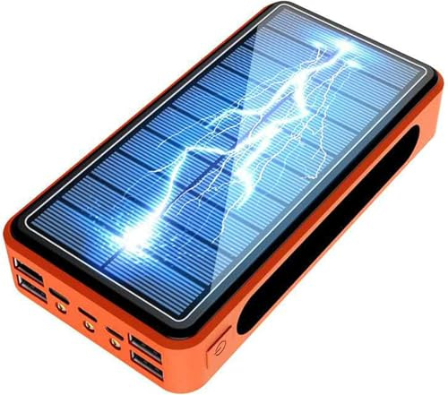Power Bank，For Small Portable Charger 50000Mah Portable Phonecharger 10W Qi Wireless-Rainproof Camping Battery Pack With Fast Charging 3 Inputs And 4 Outputs And Led Flashlight Porta