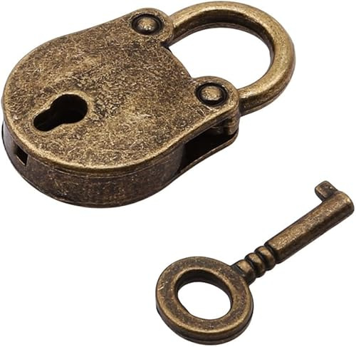1 Set Vintage Antik Stil Mini Archaize Classic Vorhängeschlösser Schlüssel Schloss mit Schlüssel Schlüssel Vorhängeschlösser