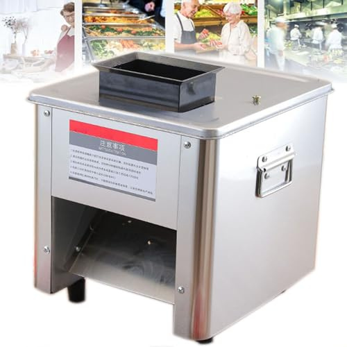 Macchina Commerciale, Macchina per Tagliare la Carne, affettatrice elettrica per Alimenti, Macchina per Tagliare la Carne Fresca in Acciaio Inox, affettatrice per Verdure, Formaggi
