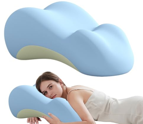 Générique Oreiller Couple pour L'intimité - Coussin Ergonomique en Forme de Coin,Coussin De Récupération Post-Sport Sommeil Voyage Ronflement