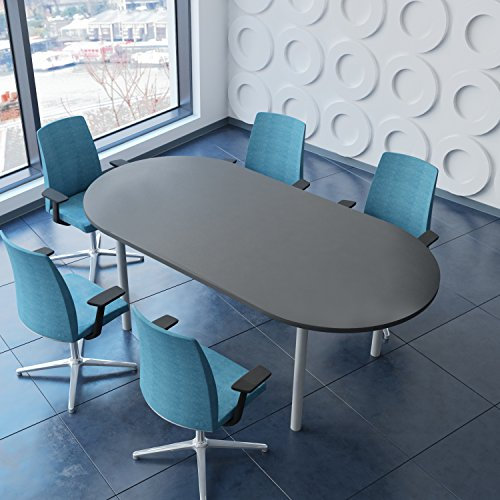 Weber Büro Profi Besprechungstisch oval 200 x 100 cm Optima 4-6 Pers. Konferenztisch Meetingtisch
