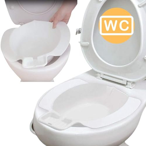 OrtoPrime Bidet Portátil Wc | Bidé Sanitario Acoplable al Inodoro | Medidas Universales: 40 x 37 x 11 Centímetros | Peso soportado 120 Kilogramos