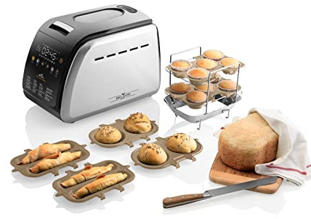 ETA Brotbackautomat Delicca II Max I Bis zu 1.5Kg Brotgewicht I 2 Knethaken I Vollautomatisch I 16 Programme I 850W I Brotbackmaschine