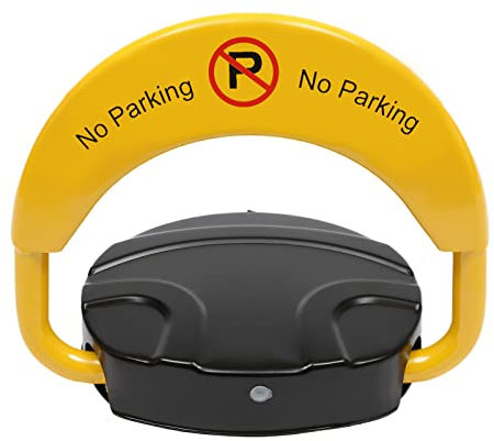 LENDISIY Parkeringsspärr, automatisk parkeringsspärr, fällbar, fjärrstyrd parkeringsplatsspärr med 2 fjärrkontroller, elektronisk privat spärr, parkeringsplats