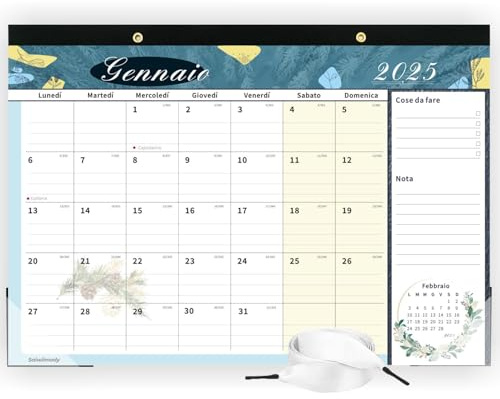 Calendario 2026 da Muro (18 Mesi) Fiori Vegetali 43 x 31 cm Luglio 2025 Dicembre 2026 Calendario Famiglia Italiano Planner Mensile Con le Vacanze Calendario da Tavolo Organizzatore di Famigli Ufficio