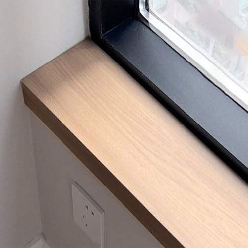 Copridavanzale per finestre con Finiture in Finto Legno, Piastra Protettiva per Bordi di finestre a bovindo antiolio, Rivestimento per davanzali per Cucina/Camera da Letto, Facile da Install