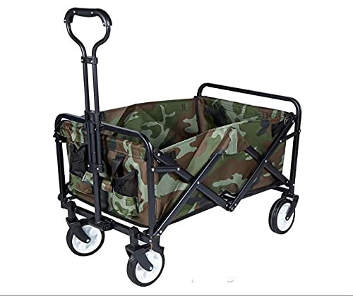 Chariot de transport pliable pour extérieur, jardin, chariot tout terrain pour camping, plage, sport, poussette roulante