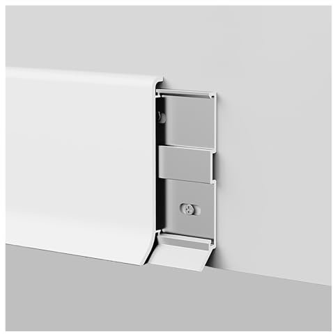 Rodapie Paquete de 4 rodapiés de aluminio, 1,5/2,4/3,2 pulgadas de altura × 4 pies de longitud total, rodapié de metal de 16 pies, moldura de zócalo para baño, gabinetes de cocina(White 4pcs,H 4cm/1.5