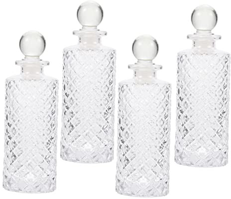 VOSAREA 4 Bottiglie Decorative per Auto Bottiglie per Farmacia Diffusore di Fragranze per La Casa Bottiglia di Profumo da 150 Ml