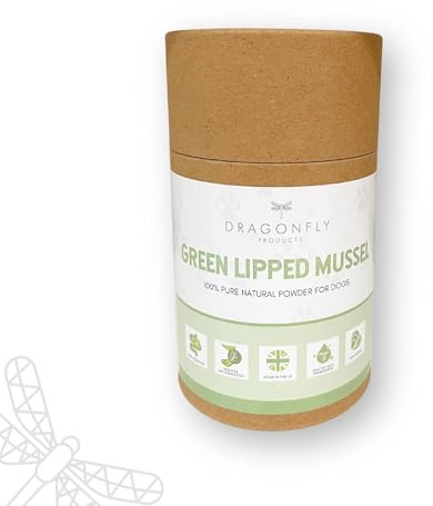 Dragonfly Products | Green Lipped Mussel Powder for Dogs and Puppies | Grain and Gluten Free | Aids Mobility | Natural Joint Support | 100g | Suitable for 12 weeks+