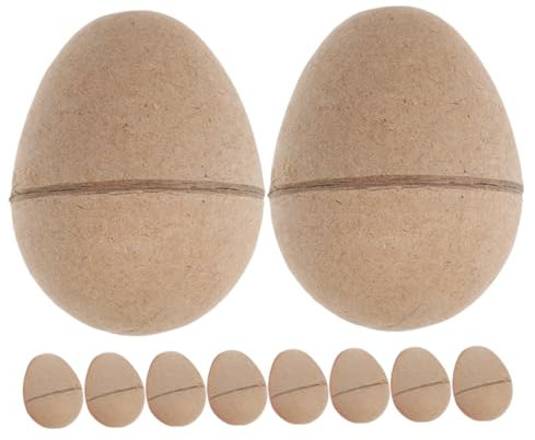 DIYEAH 10stücke Papier-ostereier Zum Basteln Unbemalte Leere Papiereier Für Osterschmuck Graffiti-eier Unfertige Eier Zum Selbermachen