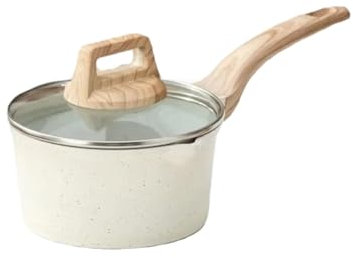Cazo De Leche Cacerola for leche, sartén antiadherente, cacerola for leche con mango de madera, utensilios de cocina for utensilios de cocina Para Hervir La Leche