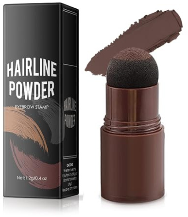 Polvere per Attaccatura dei Capelli, Copertura dell'attaccatura dei Capelli - Impermeabile/Resistente Sudore, Ombretto Correttore per Coprire Radice Capelli Riempire Capelli Diradati (Dark Brown)
