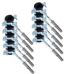 ScarMaxx 10 Stück Schraubrohrschellen Rohrschelle Stahl verzinkt, 16-20mm Rohrschellen Gelenkrohrschellen