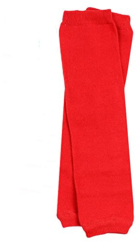 juDanzy Solid baby and toddler leg warmers for boys and girls Newborn and One Size (Red, One Size)