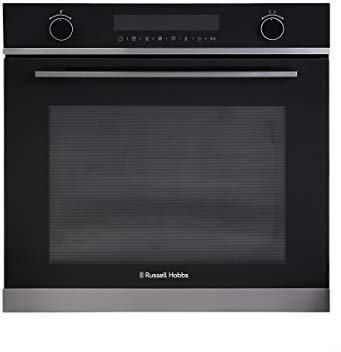 Russell Hobbs RHEO7201DS Midnight Collection Built-in 59.5cm Tall & Wide Multi-functional Electric Fan Oven, Dark Steel