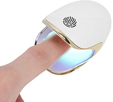 Lámpara para secador de uñas, secador de uñas, lámpara para hornear, hogar, pequeño, con un solo dedo, mini LED, máquina de curado de uñas, 6 W, que puede llevar consigo (debe traer su propio cable de