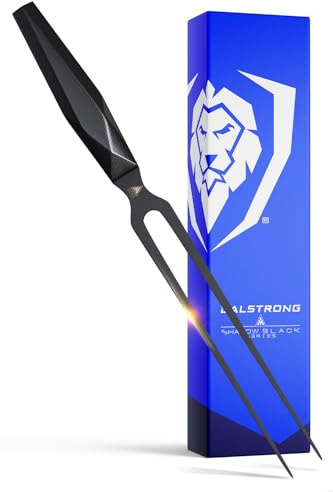 Dalstrong Meat Fork - 8.5 inch - Shadow Black Series - Black Titanium Nitride Coated - High Carbon 7CR17MOV-X Steel - Barbecue Carving Fork - Kitchen Utensils - Two Pronged Fork - NSF Certified