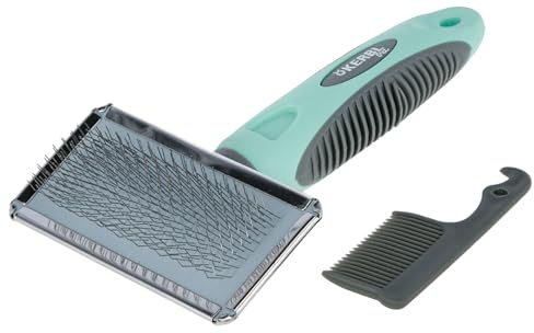 Kerbl Pet Carde Douce Turquoise/Gris, 16X9cm