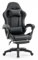 Millhouse Gaming Racing Desk Chair with Adjustable Lumbar Support, Footrest, and Head Pillow, X2022 (Black)