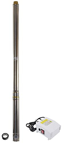 Agora-Tec® 3 Zoll Brunnenpumpe Tiefbrunnenpumpe Premium 1100W mit 30m Kabel, Qmax: 5500l/h, Hmax: 93 m, max.: 9,3 bar