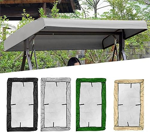 Techo de balancín de 2 3 plazas para balanzas para exteriores antirayos UV,prueba de lluvia polvo y toldo para funda de repuesto, 213 x 122 x 18/23 cm