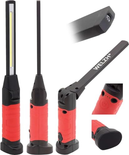 Welzh Werkzeug 793-WW Linterna Taller LED Recargable Slim-Line 600lm; 120° Rotate; Base Magnética