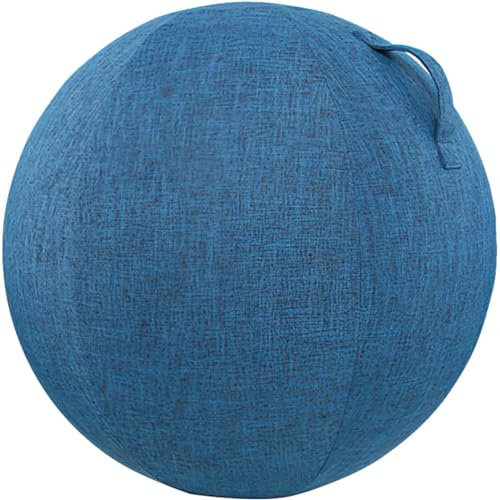 EUXCLXCL Yoga Ball HüLle Staubdicht Sitzball Abdeckung Dauerhaft Gymnastikball Bezug für Sitzball Fitnessball Faltbar Sitzbälle Stoff Bezug für Fitnessball Pilates Yogaball,A,55cm