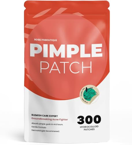 ROSELYNBOUTIQUE Pimple Patches - Hydrocolloid Spot Patches for Blemishes – 300 Clear Dots – Vegan & Cruelty-Free – Cosmetic Facial Skincare Product